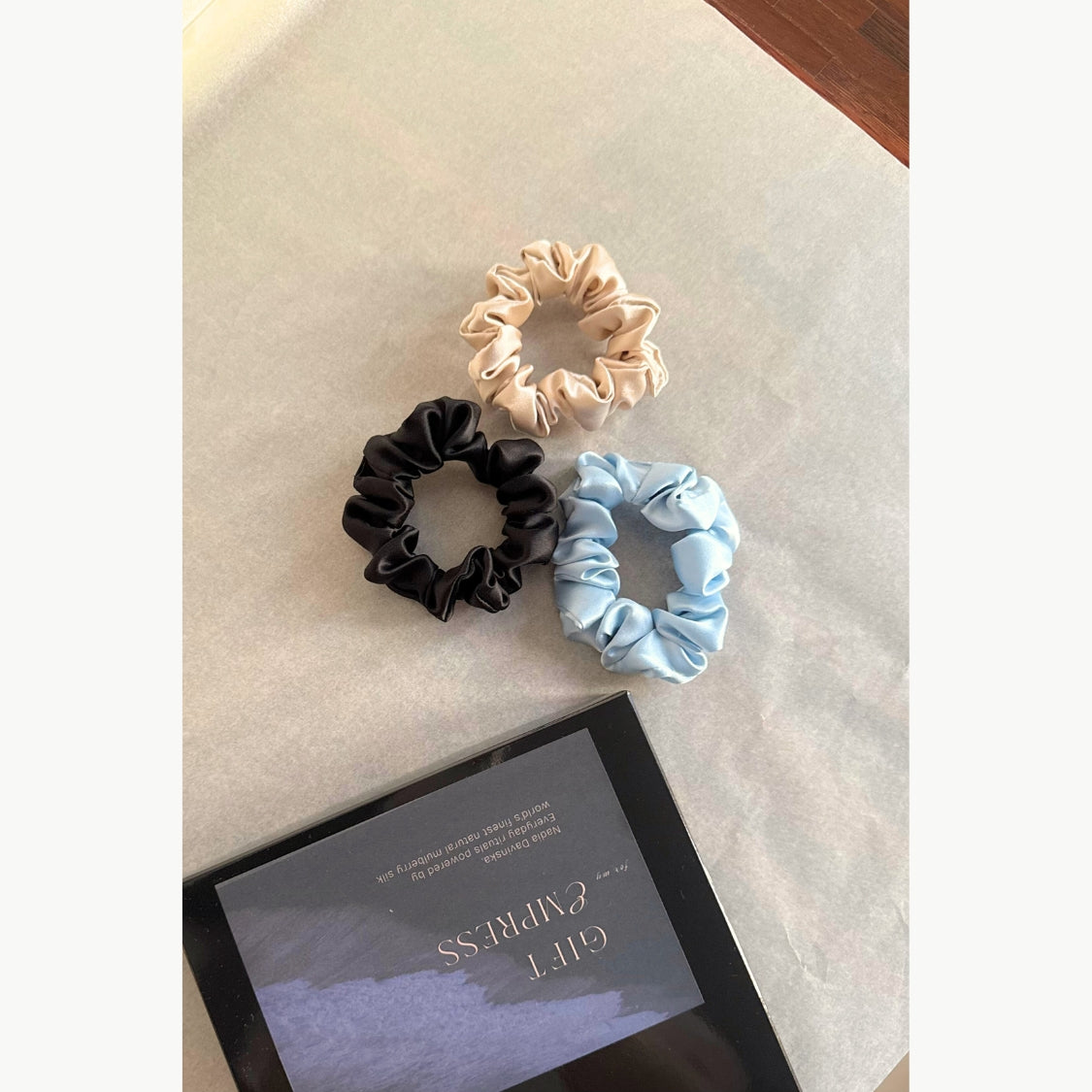 Pure Silk Scrunchie - Celeste