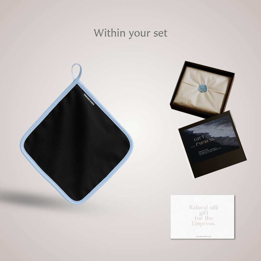 Pure Silk Facial Towel - Celeste