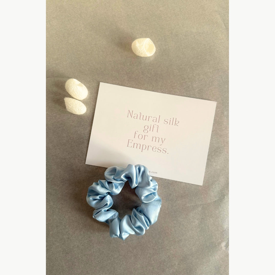 Pure Silk Scrunchie - Celeste