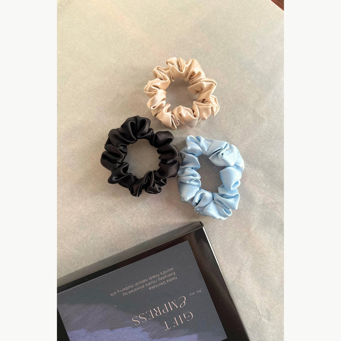 Pure Silk Scrunchie - Celeste