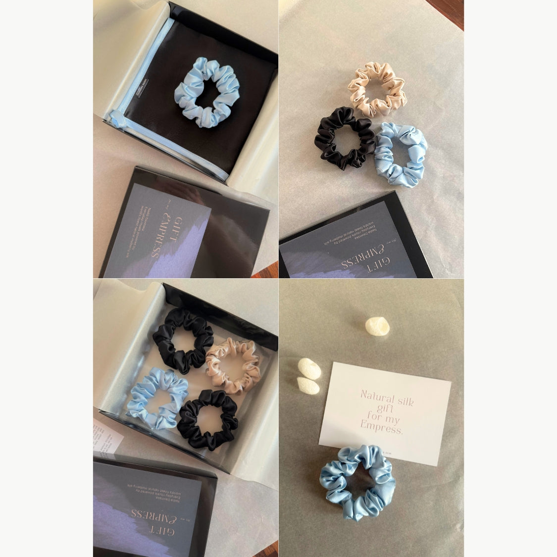 Pure Silk Scrunchie - Celeste