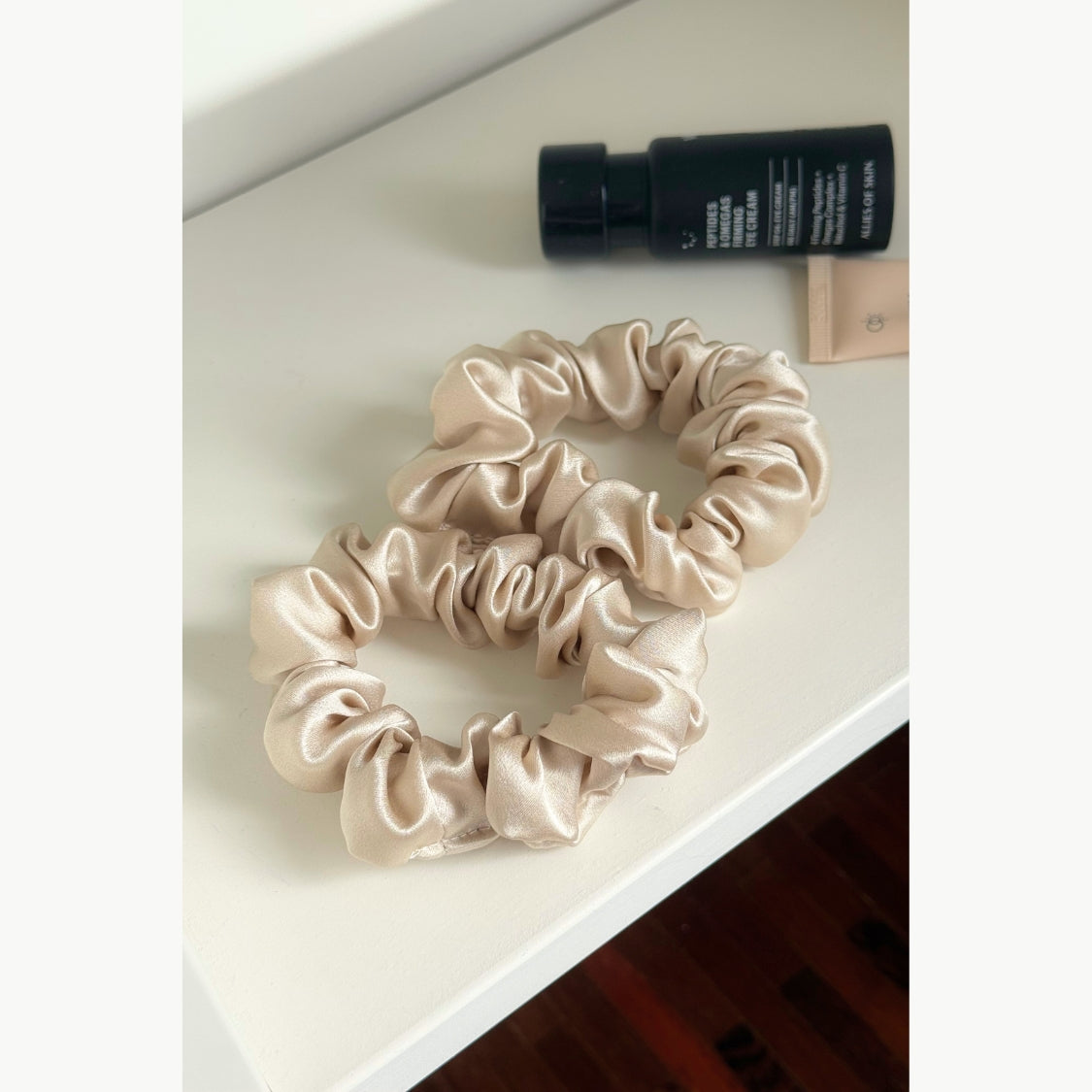 Pure Silk Scrunchie - Silk Pearl