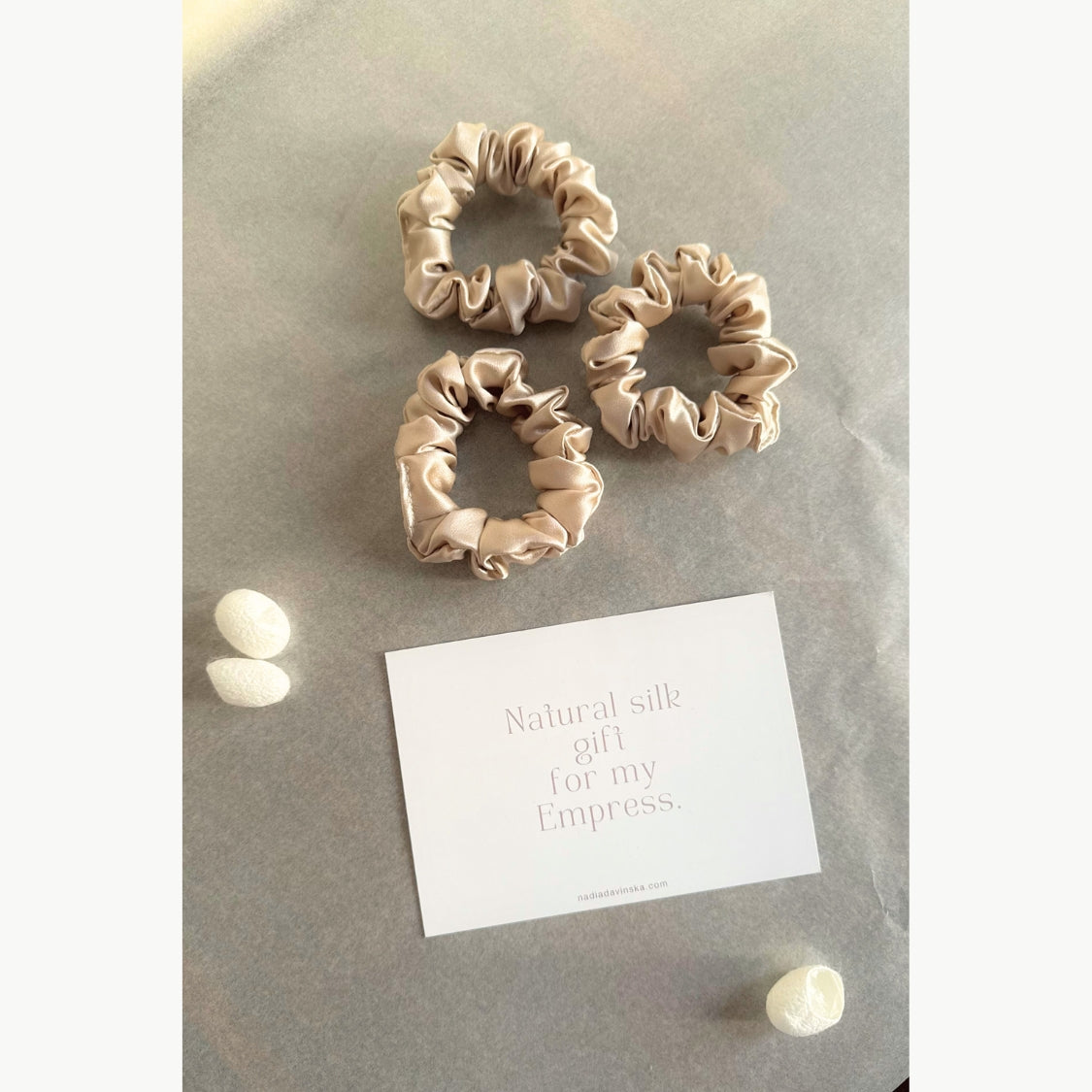 Pure Silk Scrunchie - Silk Pearl