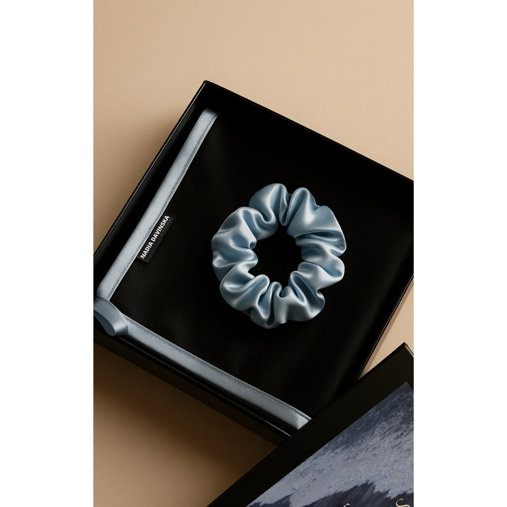 Pure Silk Facial Towel - Celeste