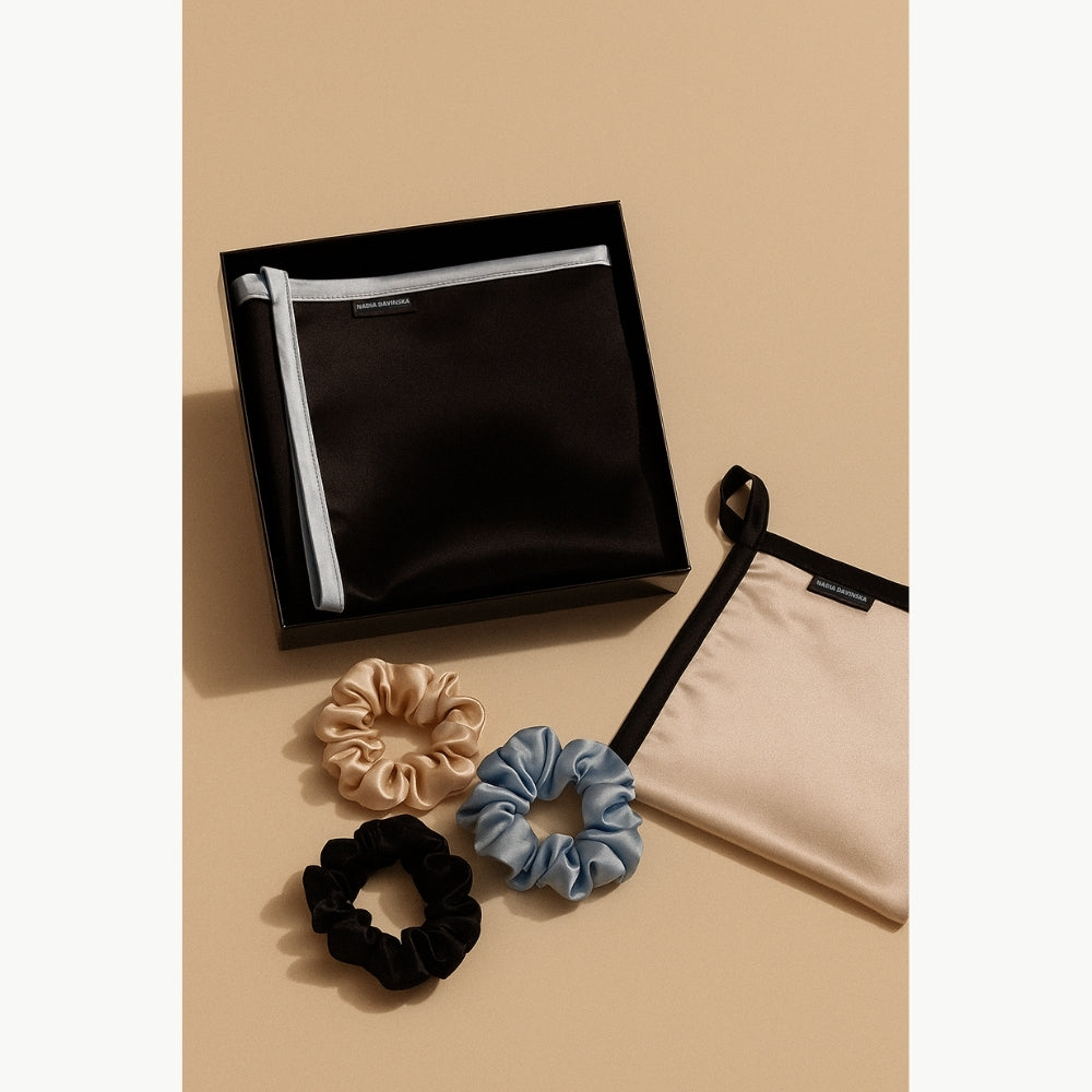 Pure Silk Facial Towel - Celeste