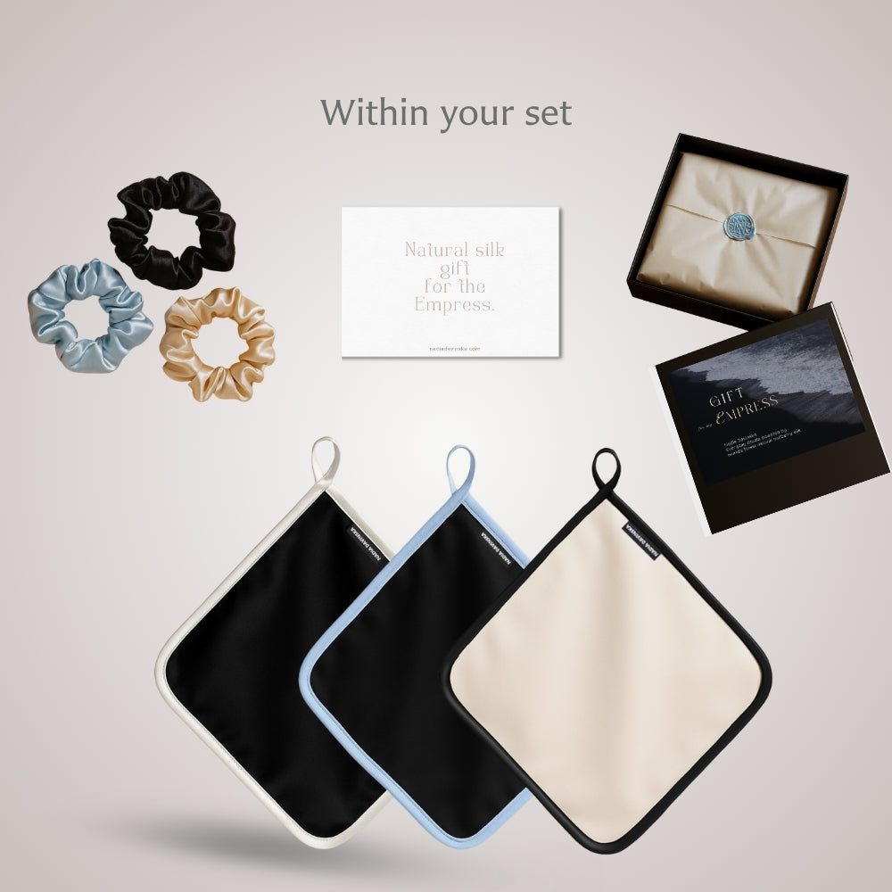 Gift for the Empress (3 Facial towels + 3 scrunchies)