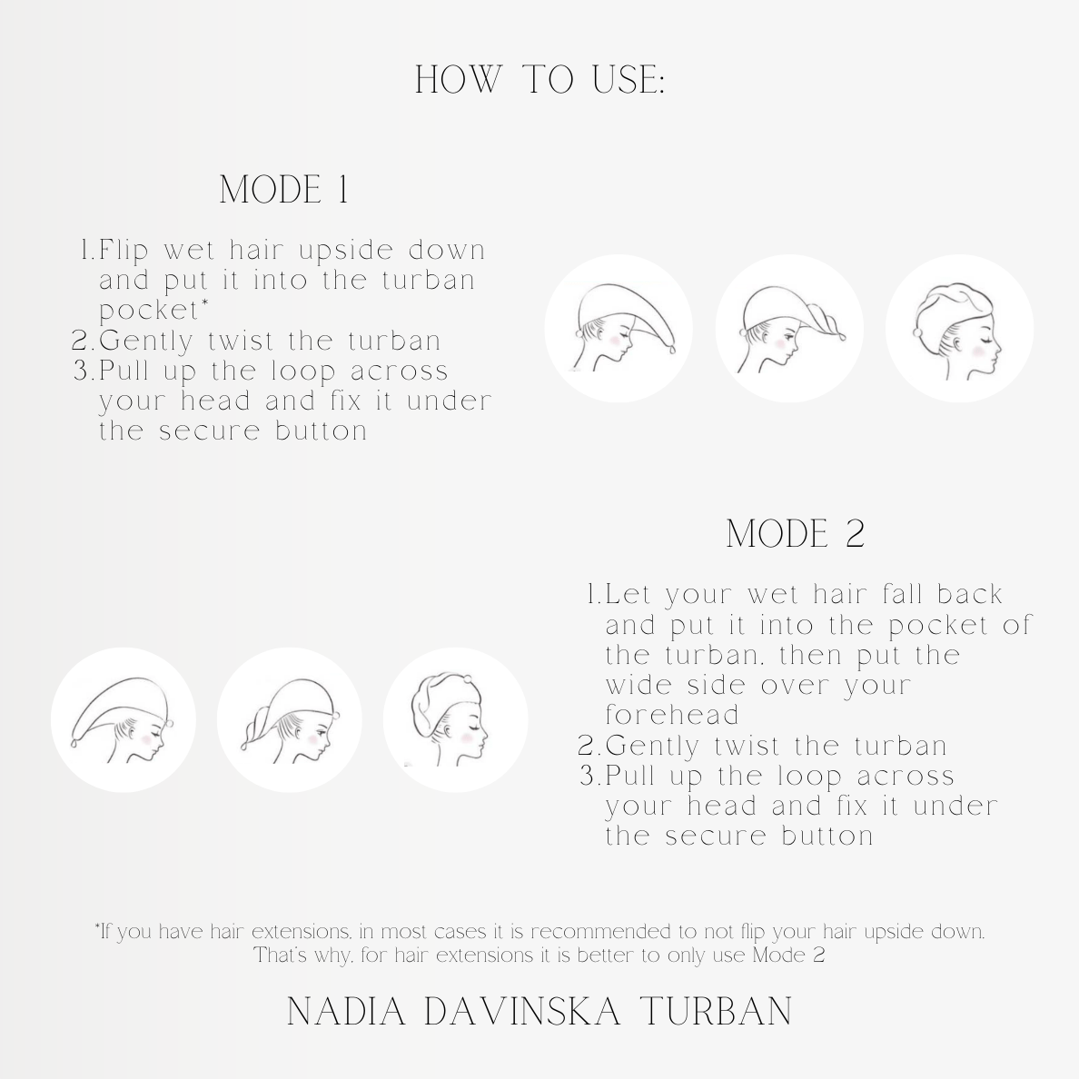 Hair-drying turban - Aurora